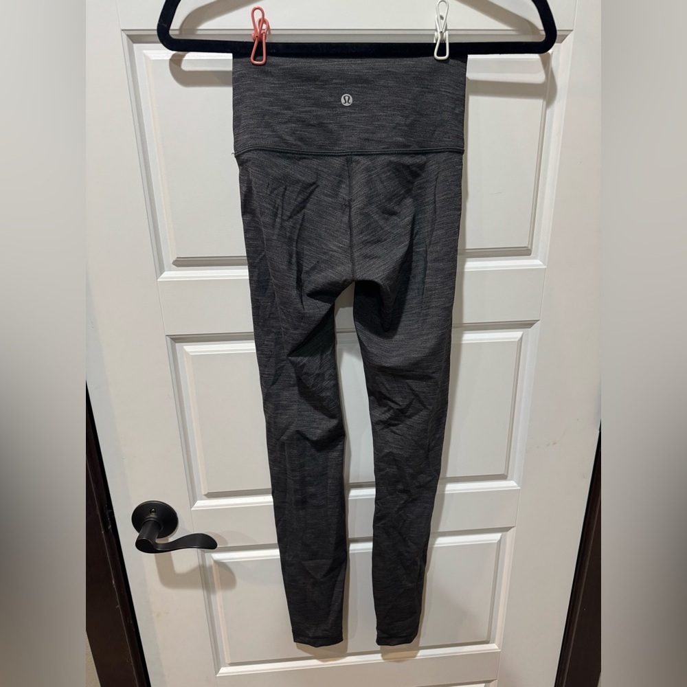 High-Waisted Gray Lululemon Leggings - Picture 3 of 4
